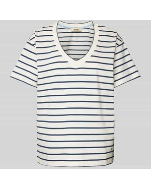 Mos Mosh T-Shirt mit V-Ausschnitt Modell 'NANI' - Grau