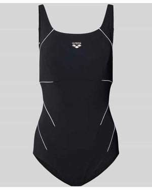 Arena Slim Fit Badeanzug mit Shaping-Effekt - Schwarz