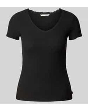 Tom Tailor Regular Fit T-shirt Met Wafelstructuur - Zwart