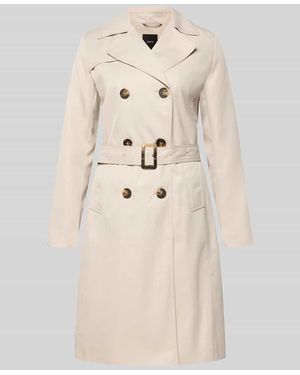 Zero Trenchcoat mit Gürtel und seitlichen Eingrifftaschen - Natur