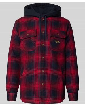 Superdry Regular Fit Hemdjacke mit Brusttaschen - Rot