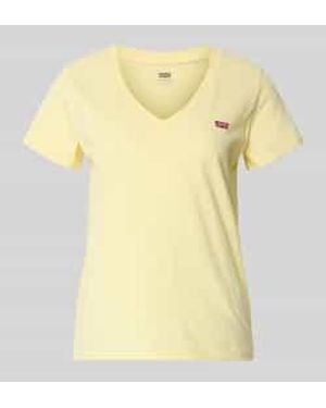 Levi's Slim Fit T-Shirt Van Puur Katoen - Geel