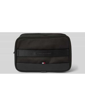 Tommy Hilfiger Kulturbeutel mit Mesh-Fach - Schwarz