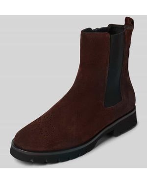 Högl Chelsea Boots aus echtem Leder Modell 'Suede' - Braun