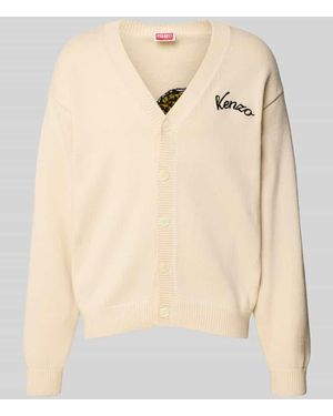 KENZO Oversized Wolljacke aus Woll-Mix - Natur