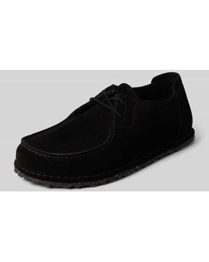 Birkenstock Schnürschuhe aus Leder Modell 'UTTI LACE SUEDE LEATHER' - Schwarz