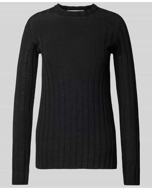 IVY & OAK Strickpullover Aus Schurwolle Mit Strukturmuster Modell 'Kacy' - Schwarz