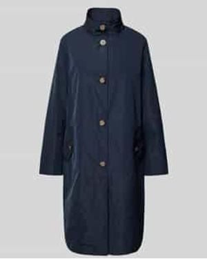 Cinque Lange Jas Met Opstaande Kraag - Blauw