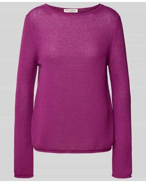 Marc O' Polo Regular Fit Strickpullover aus reiner Baumwolle - Pink