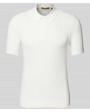 Superdry Poloshirt mit kurzer Knopfleiste - Weiß