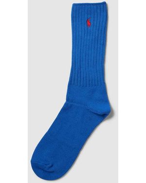 Polo Ralph Lauren Socken Mit Label-Stitching Modell 'Crew Sock' - Blau