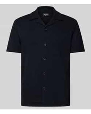 Strellson Regular Fit Vrijetijdsoverhemd Met Resortkraag - Blauw