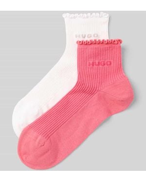 HUGO Strümpfe aus Baumwoll-Mix im 2er-Pack Modell 'LETTUCE' - Pink