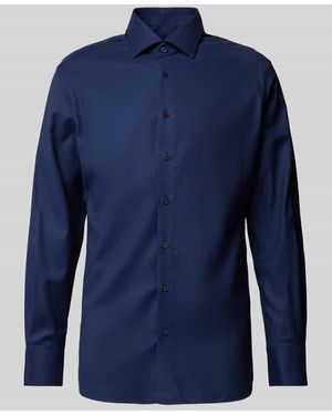 Eterna Regular Fit Business-Hemd Mit Kentkragen - Blau