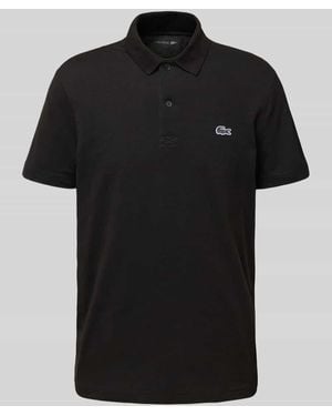 Lacoste Regular Fit Poloshirt Mit Label-Badge - Schwarz