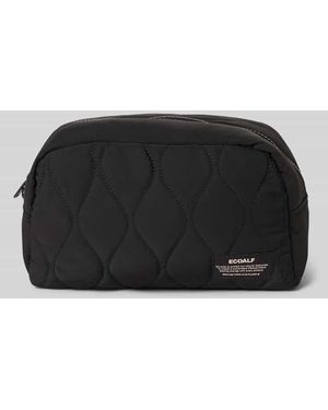 Ecoalf Kosmetiktasche mit Steppnähten - Schwarz