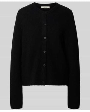 SELECTED Regular Fit Strickjacke aus Woll-Mix mit Alpaka-Anteil Modell 'LULU NEW' - Schwarz