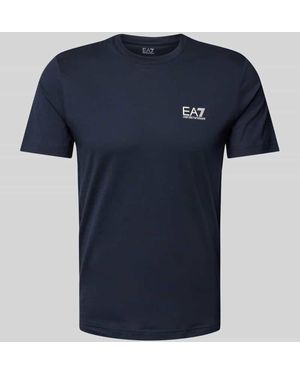 EA7 T-Shirt Aus Reiner Baumwolle Modell 'Train Core' - Blau