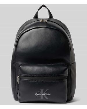 Calvin Klein Rucksack in Leder-Optik - Schwarz