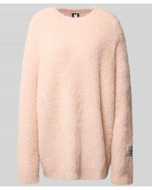 Karo Kauer Oversized Strickpullover mit Label-Detail - Pink