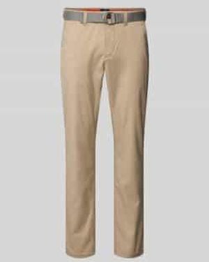 Mcneal Slim Fit Pantalon Met Riem - Naturel
