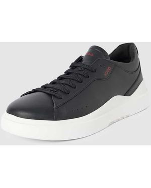 HUGO Sneaker Aus Leder Mit Label-Details Modell 'Blake' - Schwarz