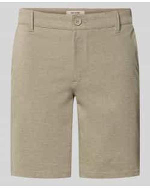 Only & Sons Regular Fit Chinobermuda Van Viscosemix Model 'Mark' - Naturel