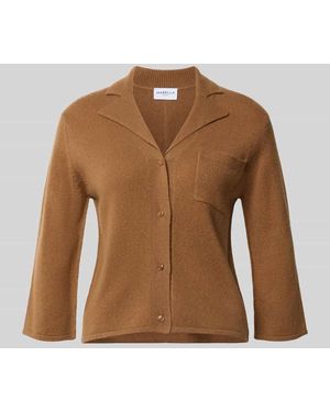 Marella Strickjacke aus Leinen-Kaschmir-Mix Modell 'SALPACA' - Braun