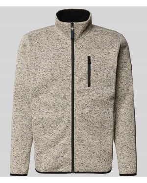 Lerros Sweatjacke mit Stehkragen - Grau