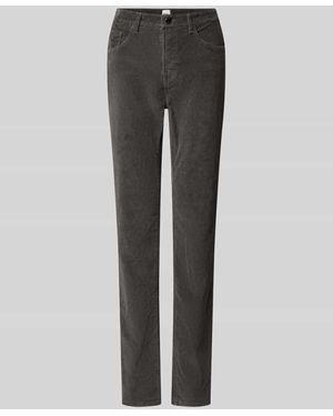 Brax Slim Fit Cordhose aus Baumwoll-Mix Modell 'Mary' - Grau
