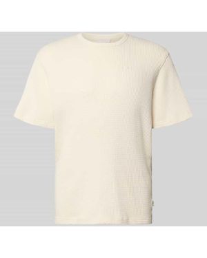 Forét T-Shirt mit Logo-Stitching und Rundhalsausschnitt - Natur