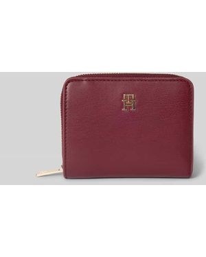 Tommy Hilfiger Portemonnaie mit Logo-Applikation - Lila