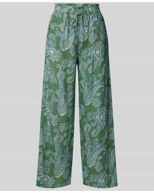 Mango Stoffhose Aus Leinen-Viskose-Mix Modell 'Mamba' - Grün