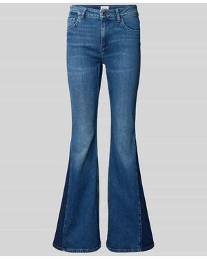 Mustang Flared Fit Jeans im 5-Pocket-Design Modell 'Shelby' - Blau