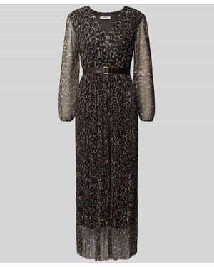 ZABAIONE Maxikleid mit V-Ausschnitt - Schwarz