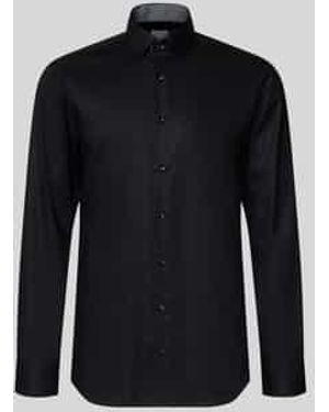 Eterna Slim Fit Zakelijk Overhemd Met Kentkraag - Blauw