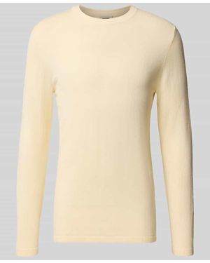DRYKORN Slim Fit Strickpullover aus Baumwoll-Woll-Mix - Natur