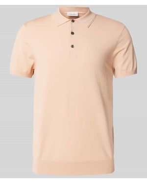 Profuomo Regular Fit Poloshirt Mit Elastischen Abschlüssen - Natur