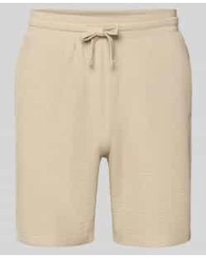 Only & Sons Loose Fit Sweatshorts Van Mix Van Biologisch Katoen Model 'Kian' - Naturel