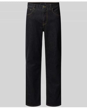 Tommy Hilfiger Straight Fit Jeans aus Baumwoll-Mix - Schwarz