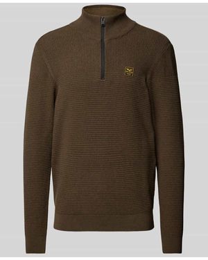 PME LEGEND Strickpullover mit Label-Detail - Grün