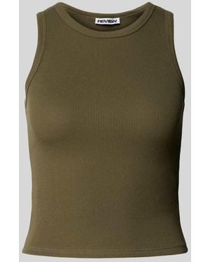 Review Crop Top Mit Rundhalsausschnitt - Grün