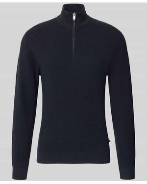 Matíníque Slim Fit Troyer aus Baumwoll-Mix - Blau