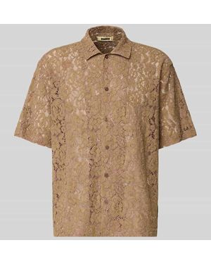 Woodbird Relaxed Fit Freizeithemd mit Ausbrenner-Effekt Modell 'Banks' - Natur