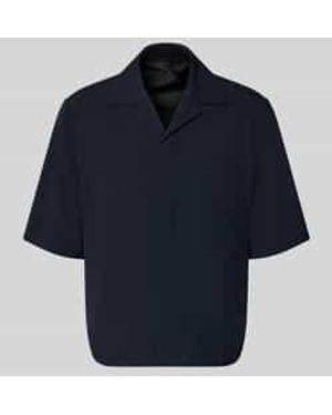 Lindbergh Relaxed Fit Hemdoverhemd Met Reverskraag - Blauw