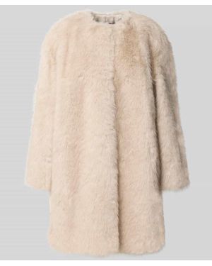 Max Mara Regular Fit Webpelzmantel mit Viskose-Anteil Modell 'EROS' - Natur