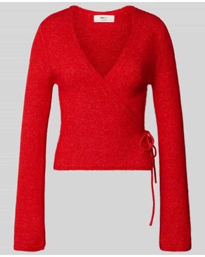 Gina Tricot Cardigan in Wickel-Optik - Rot