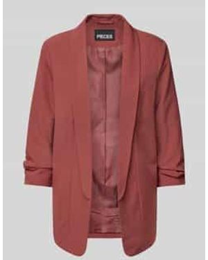 Pieces Blazer Met Sjaalkraag - Rood
