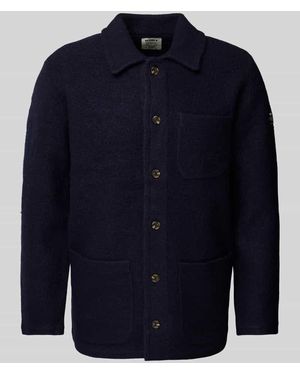 Ecoalf Strickjacke Mit Knopfleiste Modell 'Rimoalf' - Blau