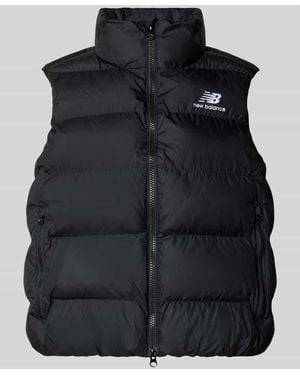 New Balance Steppweste mit Stehkragen Modell 'BOSTON PUFFER VEST' - Schwarz
